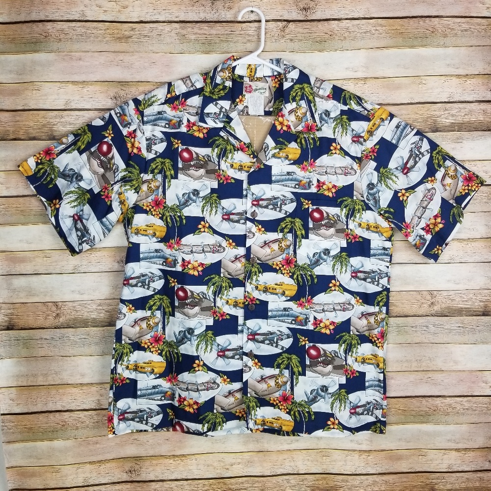 HILO HATTIE VTG Button Front Hawaiian Shirt Sz XL
